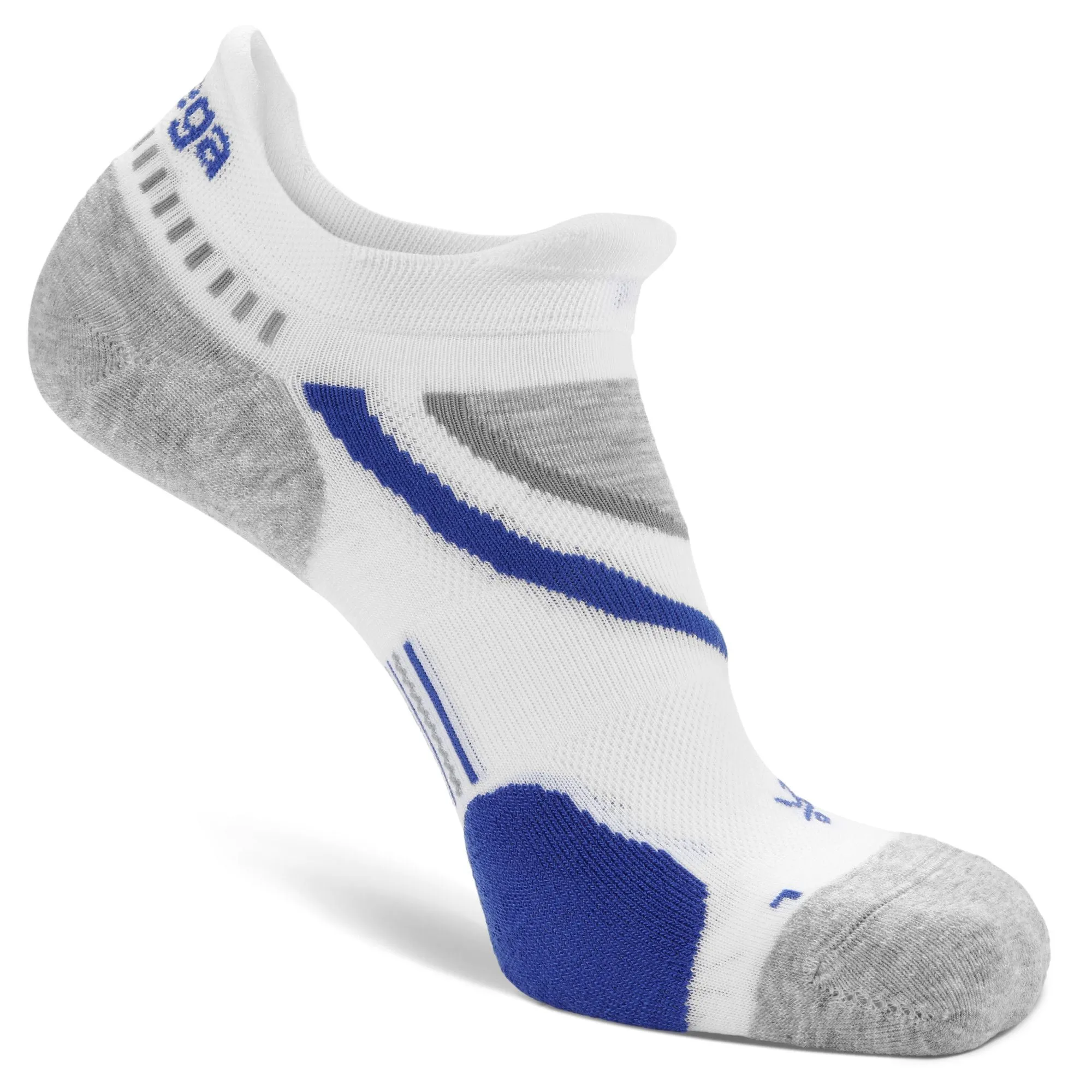 UltraGlide Running Socks, White/Mid Grey