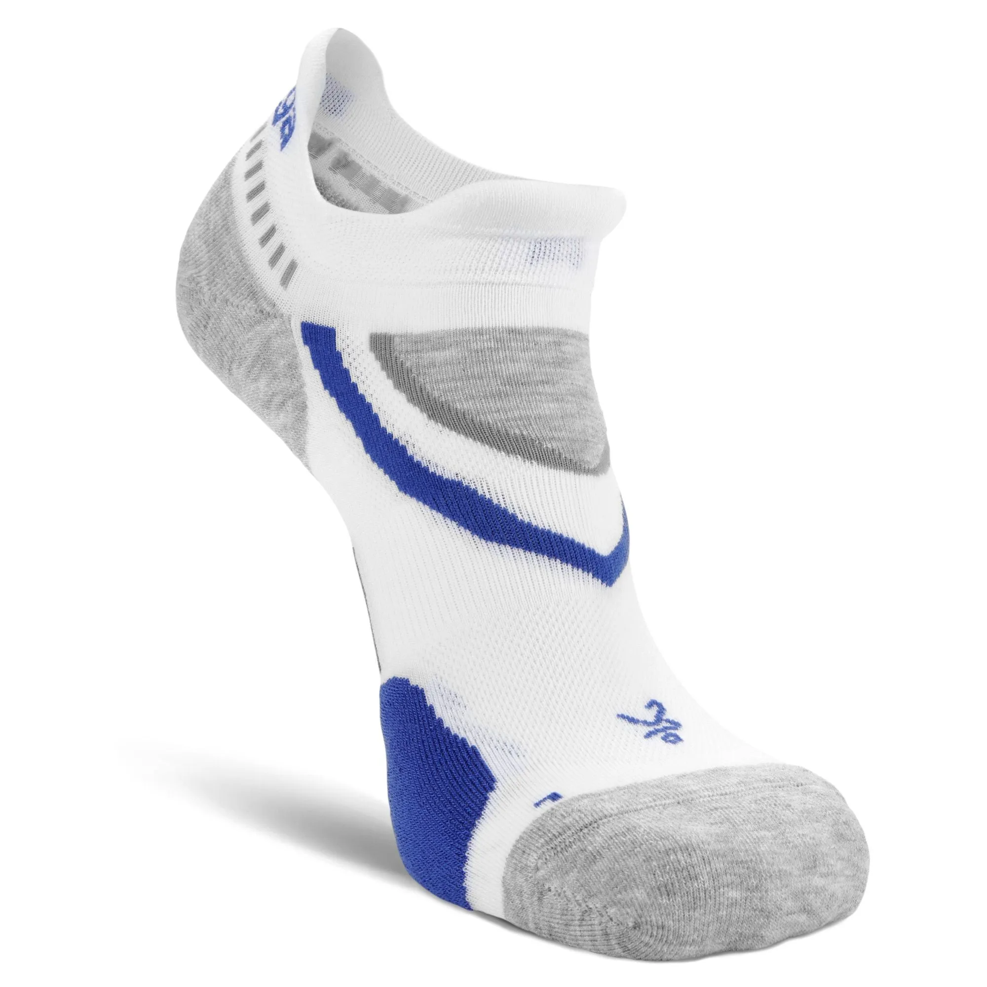 UltraGlide Running Socks, White/Mid Grey