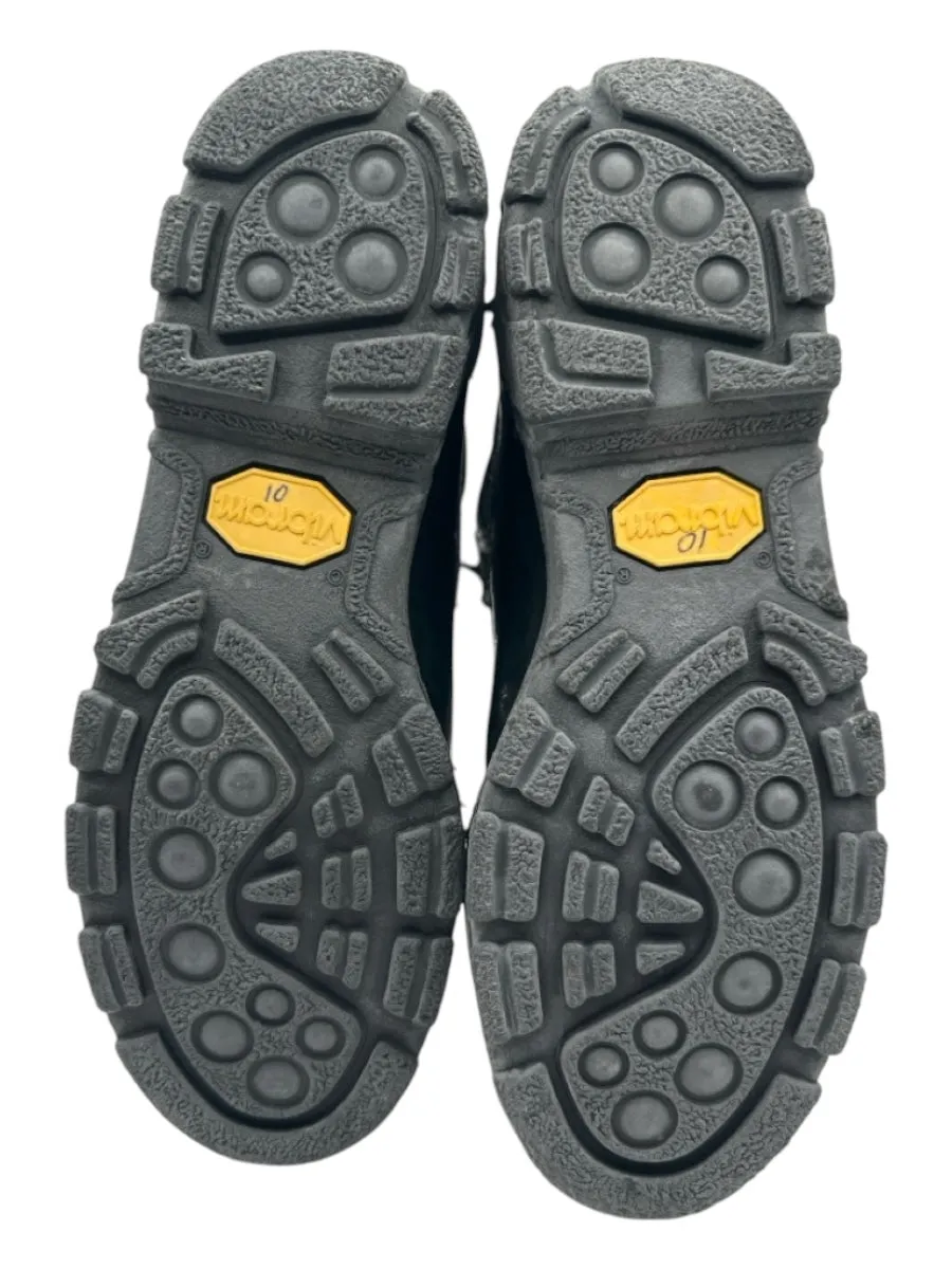 Vibram Shoe Size 7 Black Patent Leather round toe Laces Combat Boots