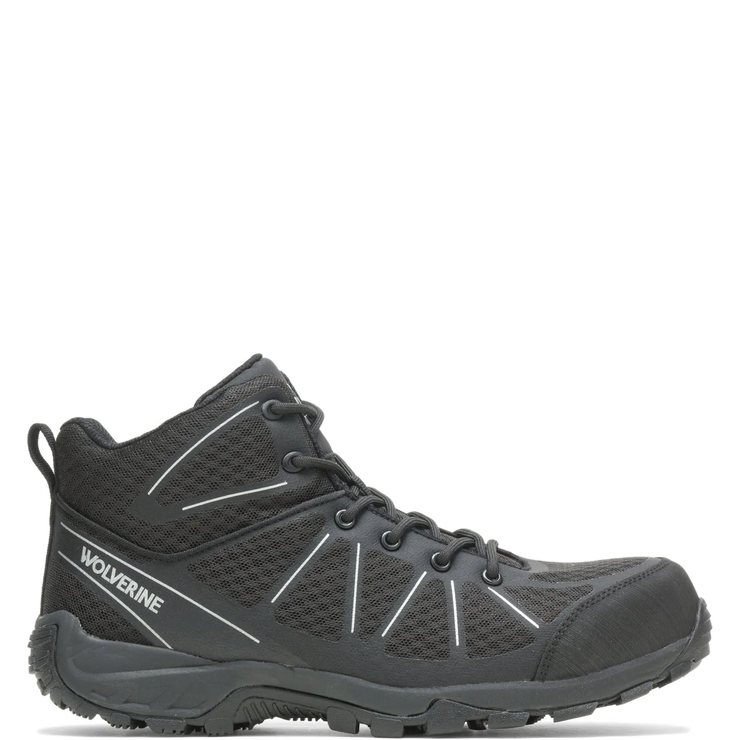 Wolverine Mens Black Mesh Work Boots Amherst 2 Mid CT