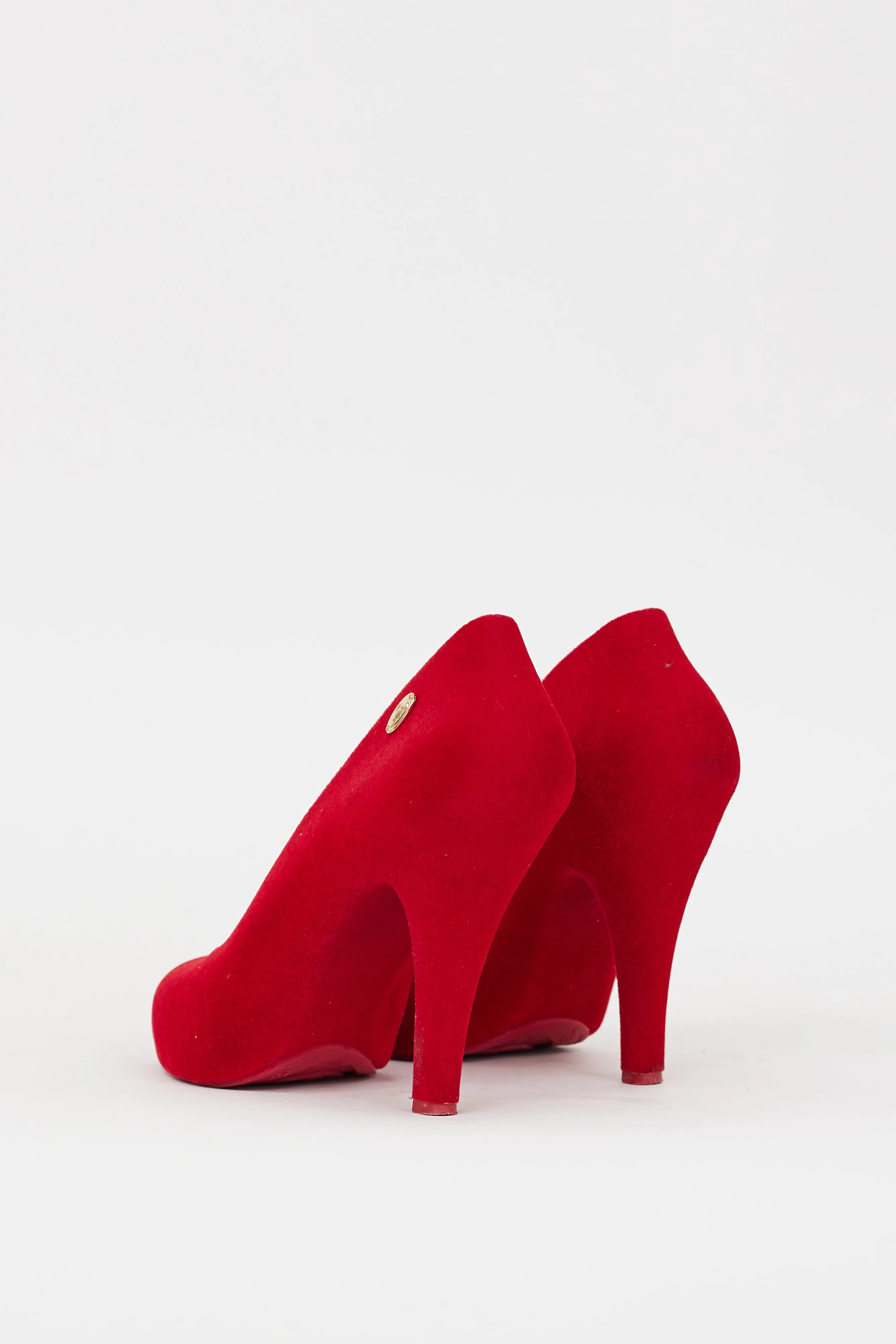 X Melissa Red Velvet Covered Heel