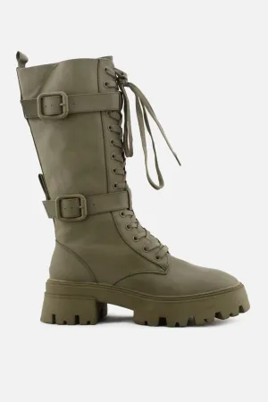 Zara Zipper Laces Buckle Straps Combat Boots | 100% Authentic leather